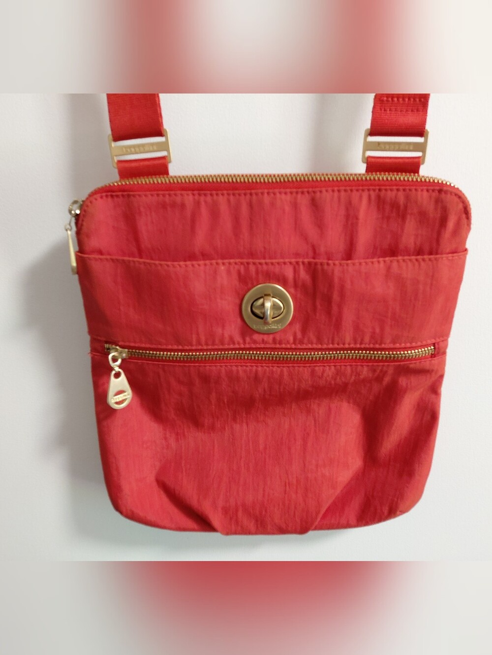 Baggallini Orange Crossbody Bag with Gold Hardware